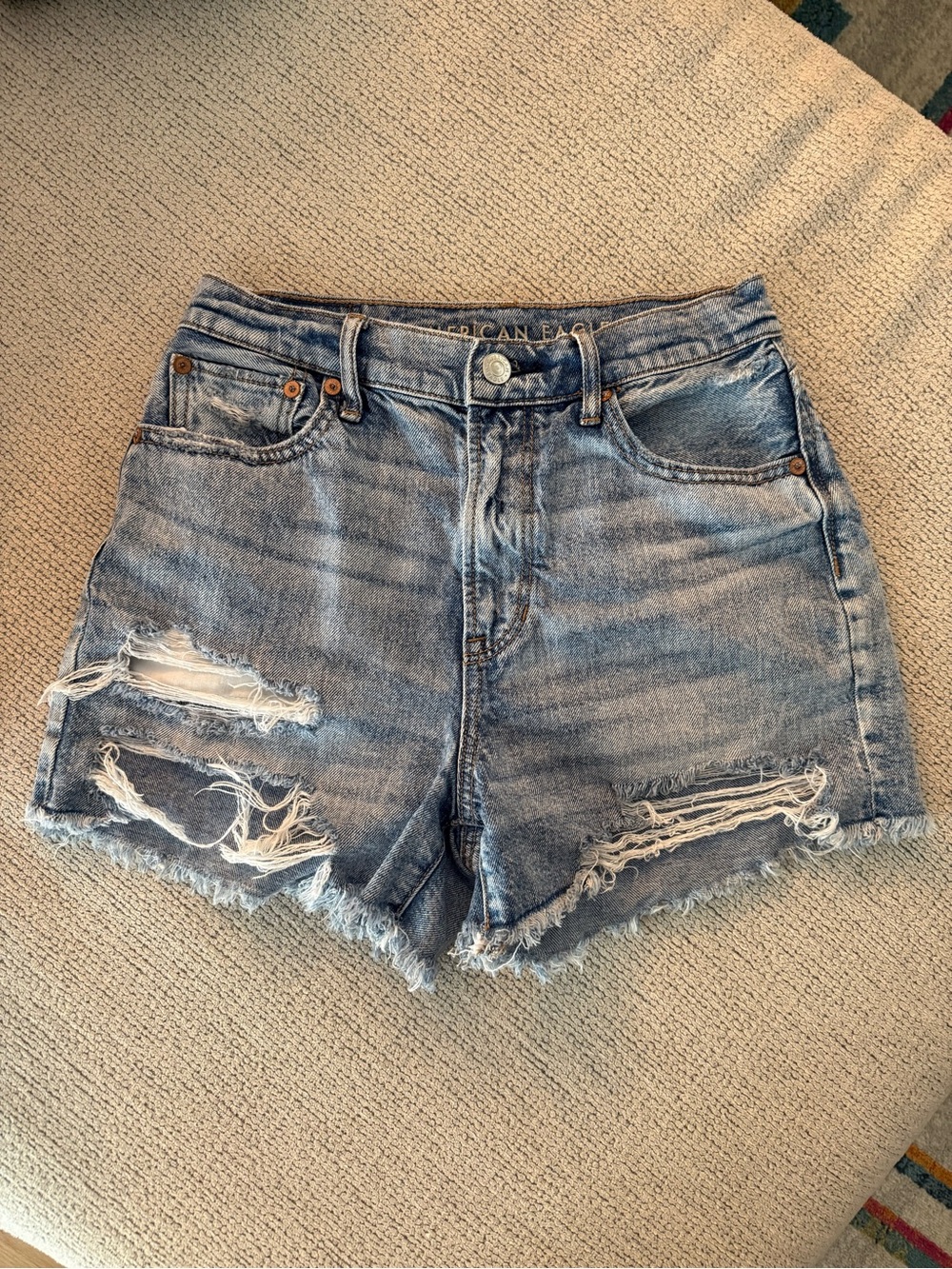Women’s American Eagle High-Rise Distressed Denim Shorts - Size 0